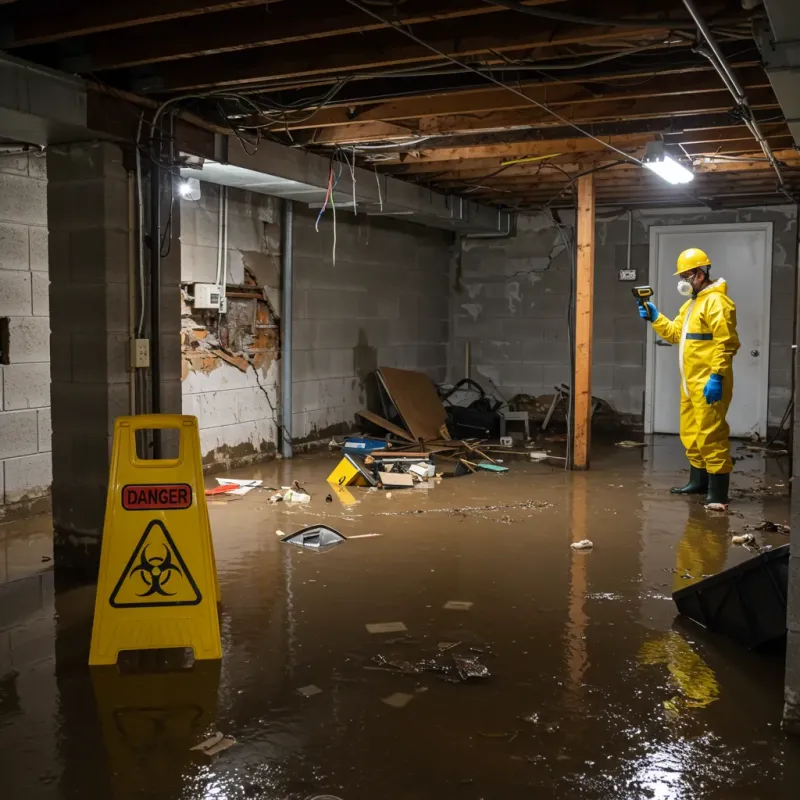 Flooded Basement Electrical Hazard in Orchidlands Estates, HI Property